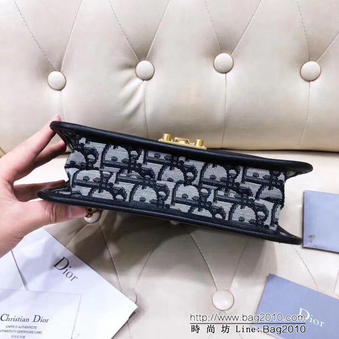 DIOR迪奧 老花色系 經典帆布 鏈條斜挎包  zdo1173